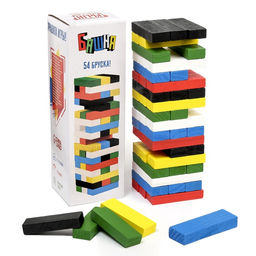 Настольная игра на баланс «Падающая башня», 54 бруска