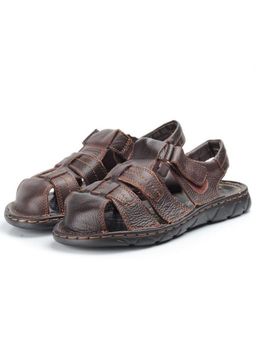 04-P2316-10 BROWN Сандалии мужские (натуральная кожа)