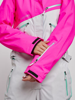Горнолыжный комбинезон женский зимний розового цвета 2326R - Mtforce фото 13