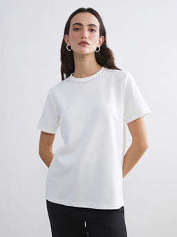 Bisiklet Yaka Ta?l? Kad?n Ti??rt