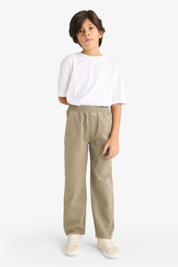 %100 Pamuk Beli Lastikli Gabardin Pantolon Erkek _ocuk - Defacto фото 2
