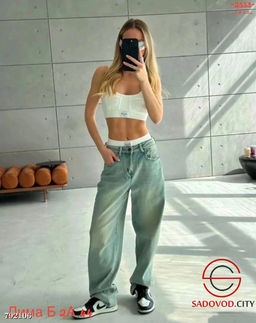 Штаны джинсы багги женские - Bruno фото 4