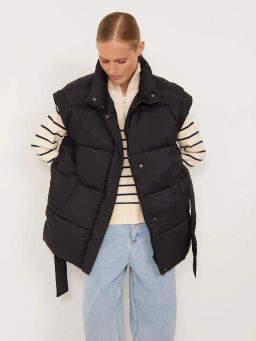 Жилет удлиненный с поясом GL066/fosco - Emka фото 5