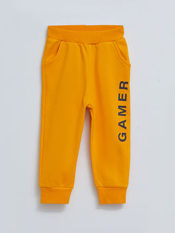 Beli Lastikli Bask?l? Erkek Bebek Jogger E?ofman Alt