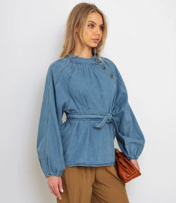 Блуза #КТ80303, голубой - Dommod фото 2