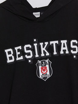 Kap??onlu Be?ikta? Bask?l? Erkek ?ocuk Sweatshirt - Waikiki фото 3