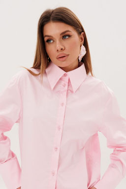 Рубашка AmberA 1141 пудра  фото 5