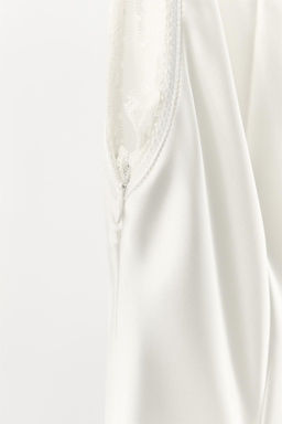 SATIN TOP WITH LACE TRIM - Zara фото 3