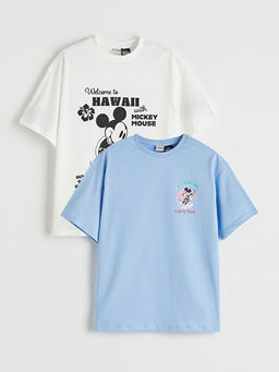 Mickey Mouse Bask?l? K?z ?ocuk Ti??rt 2li