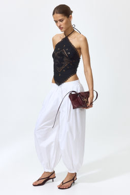 Top halter con detalles de encaje - H&m фото 3