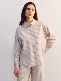 Блуза оверсайз из вискозы с длинным рукавом ZR2605012013-60 / Zarina