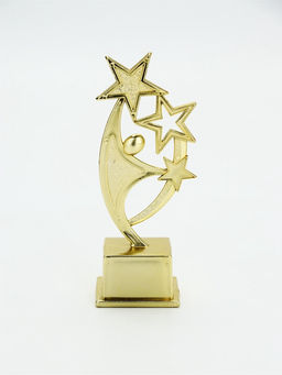 Наградная фигура под нанесение «Человек со звездами», золото, пластик