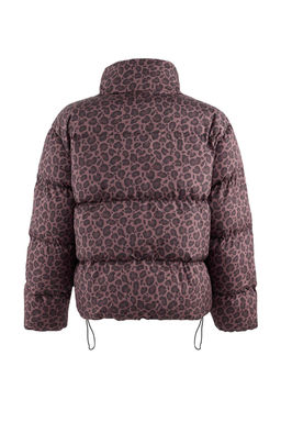 TRENDYOLMILLA Cok Renkli Kahverengi Leopar Desenli Oversize Kal?p Sisme Mont TWOAW25MO00222 фото 8