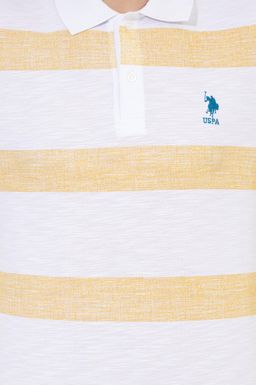 U. S. Polo Assn Мужская шафрановая футболка-поло с воротником-поло - U.s. polo assn фото 6