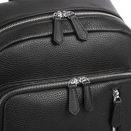 Рюкзак мужской, кожа, MIRONPAN 19153 Черный фото 3