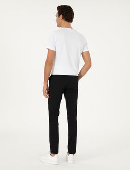 Siyah Slim Fit Kanvas Pantolon - Cacharel фото 4