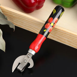 Цена за 2 шт. Открывашка консервная «Хохлома», клепаная, 16×4 см, с художественной росписью, дерево