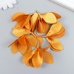 Декор для творчества текстиль Бутон, горчицы, набор 6 шт., 6 см