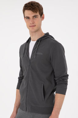 Мужской вязаный кардиган антрацитового цвета Неожиданная скидка в корзине - U.s. polo assn фото 3