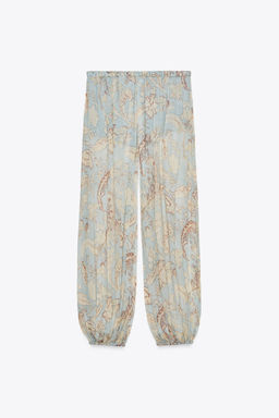 ZW COLLECTION FLORAL PUFF TROUSERS - Zara фото 8