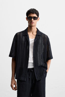 CROCHET TEXTURED SHIRT - Zara фото 11