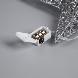 Подвеска световая Звезда серебристая, 2020х5 см, 10 LED, от батареек AG133, свечение тёплое белое - Luazon lighting фото 4