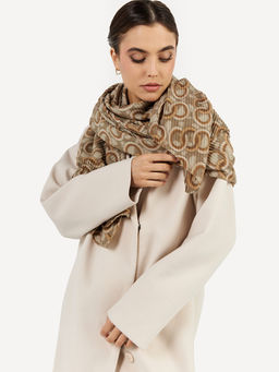 Большой, мягкий, тонкий и очень нежный двусторонний палантин с рисунком - Tantino фото 7