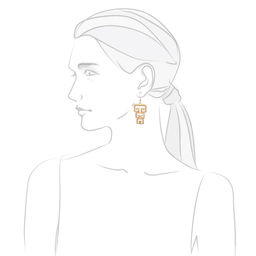 Серьги из золотистого матового металла - Модные истории фото 2