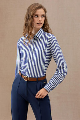 U. S. Polo Assn Женская темно-синяя рубашка с длинным рукавом - U.s. polo assn фото 8