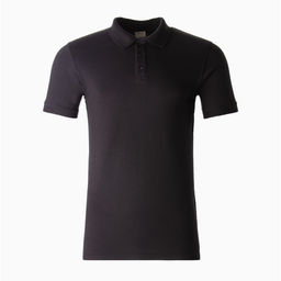 Футболка поло мужская MINAKU REGULAR FIT: чёрная, р-р 50