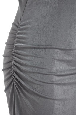 TRENDYOLMILLA Gri Premium Parlak Yuzeyli ve Yumusak Dokulu Drapeli Maxi Orme Etek TWOAW24ET00090 фото 12