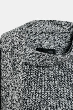 KNIT TOP WITH SCARF AND FRINGED HEM - Zara фото 4