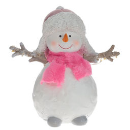 Фигурка декоративная с подсветкой "Снеговик", L14 W7,5 H14,5 см, LR44 2 шт.