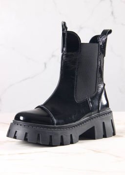 Челси 370.чанкиbl. Черный наплак/Мех