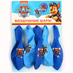 Шар воздушный «С Днем рождения!», 12 дюйм, латексный, 5 штук, Щенячий патруль