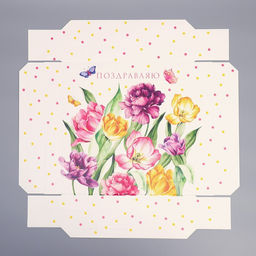 Коробка складная Цветы, 26 х 26 х 8 см - Дарите счастье фото 5