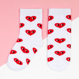 Носки для девочки KAFTAN «Сердечки», белые, 16-18 см