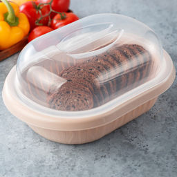 Гречиха Хлебница пластмассовая 31х24х13см, со вставкой, прозрачная крышка, полипропилен, т.м. NECO (Россия) - Домашняя мода фото 9