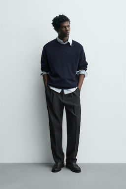 REGULAR FIT PLEATED TROUSERS - Zara фото 10