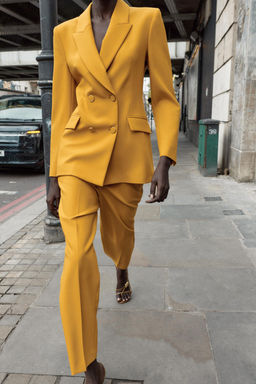 DOUBLE-BREASTED BLAZER WITH SHOULDER PADS - Zara фото 3