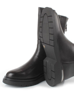 Z4228M BLACK Полусапоги зимние женские (натуральная кожа, натуральный мех) - Фабричный китай фото 15