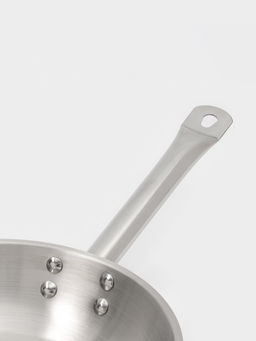 Сковорода Hanna Knövell, d=28 см, h=6 см, толщина стенки 0.6 мм, индукция, дно al+fe+al, нержавеющая сталь, серебристая