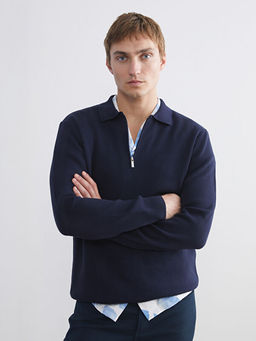 Polo Yaka Erkek Triko Kazak