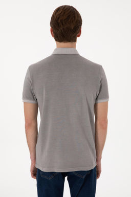 Erkek Slim Fit Polo Yaka Koyu Gri Basic Ti__rt Sepette S_rpriz _ndirim - U.s. polo assn фото 6