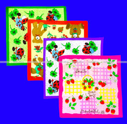 Цена за 10 пар. Носовые платки детские плотный поплин