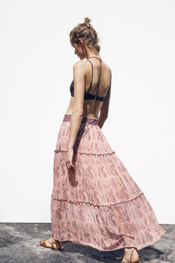 PRINTED MIDI SKIRT - Zara фото 5