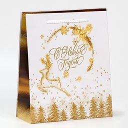 Пакет ламинированный вертикальный Золотая вьюга, ML 21 25 8 см - Доступные радости фото 3