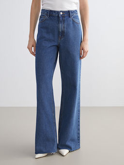 Wideleg Kad?n Jean Pantolon