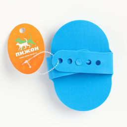 Расчёска-наладонник с металлическими зубьями, 13 х 8,5 см, голубая - Пижон фото 4