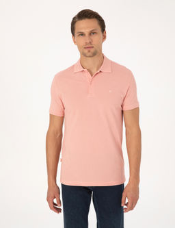 G_l Kurusu Slim Fit %100 Pamuk K_vr_lmaz Polo Yaka Basic Ti__rt